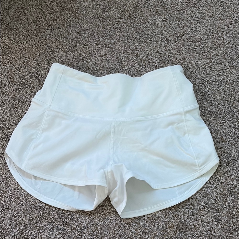 Lululemon Athletica White Athletic Shorts Lightweight Design
